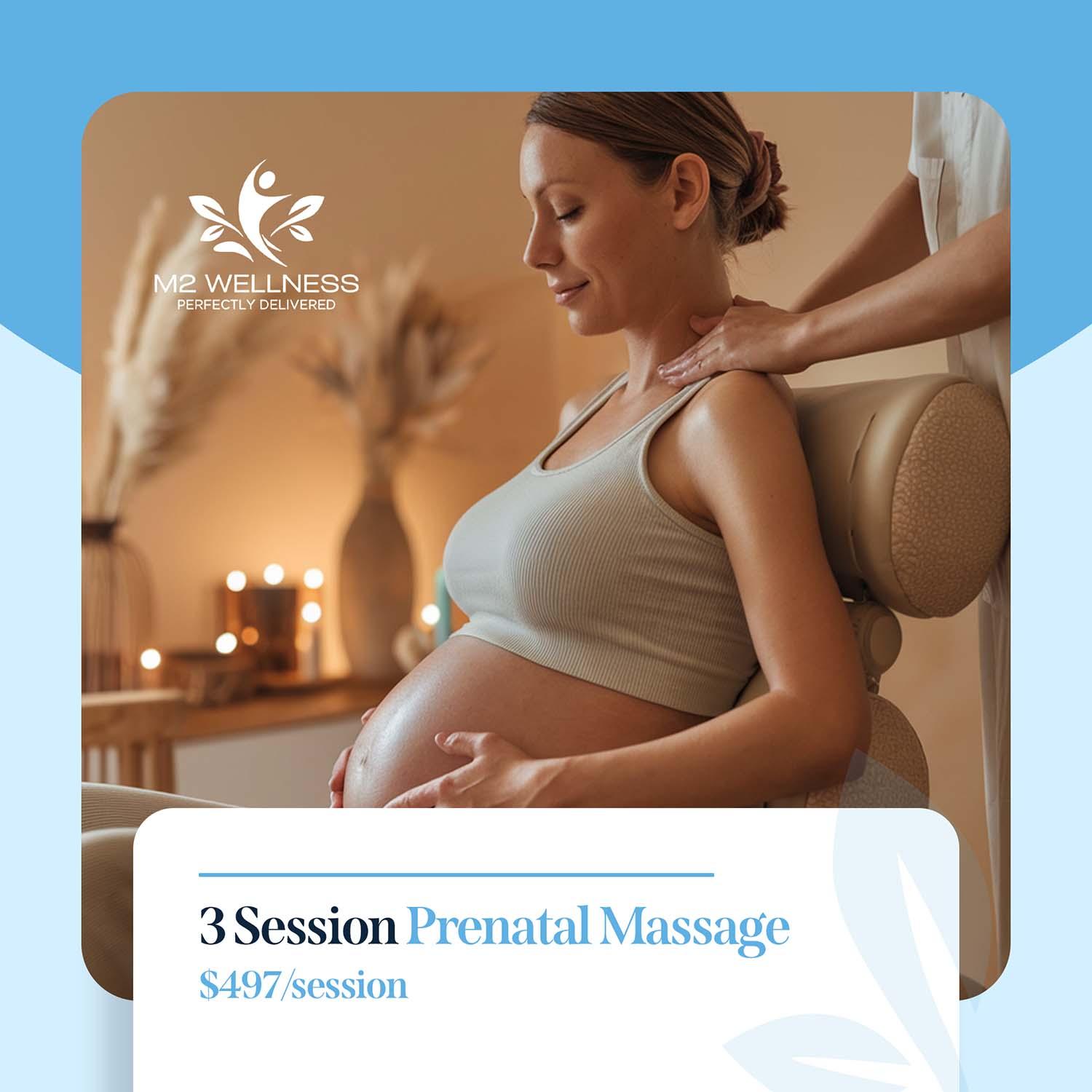 3 Sessions Prenatal Massage