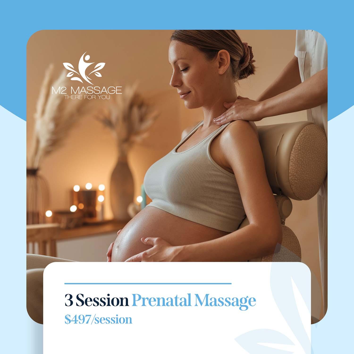 3 Sessions Prenatal Massage