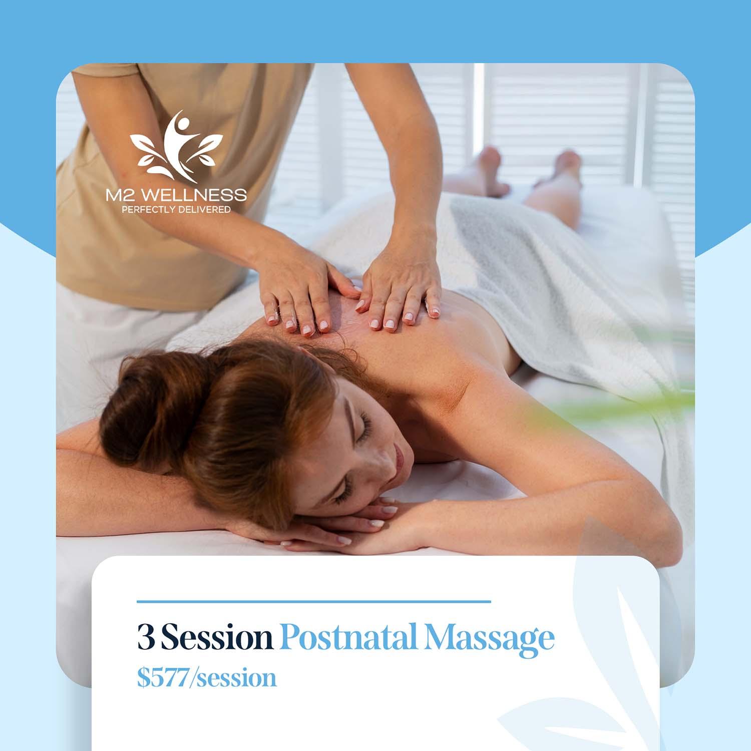 3 Sessions Postnatal Massage