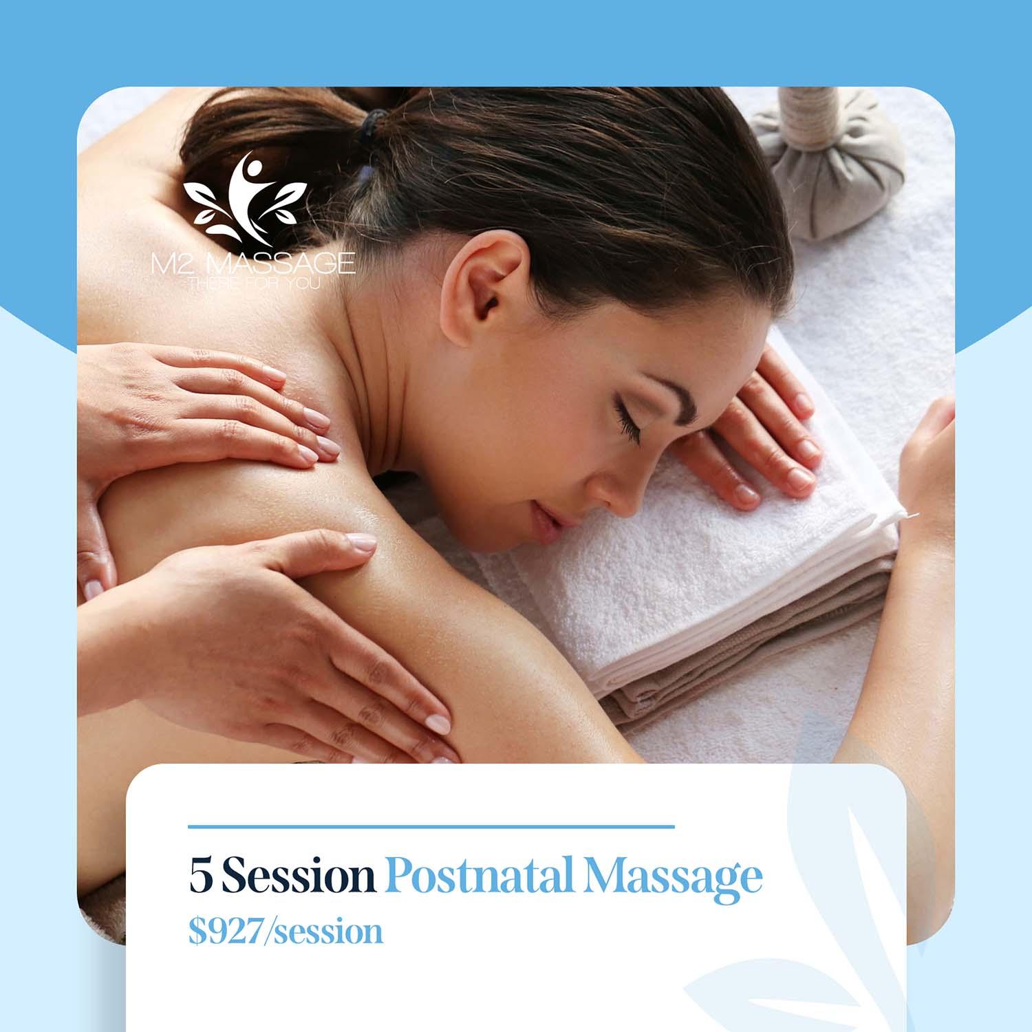 5 Sessions Postnatal Massage