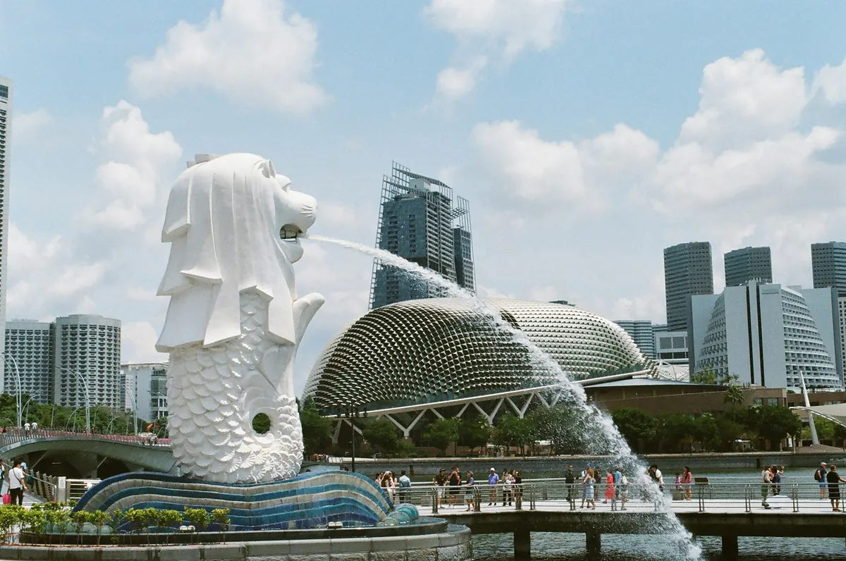 The Merlion and Esplanade theatres in Singapore