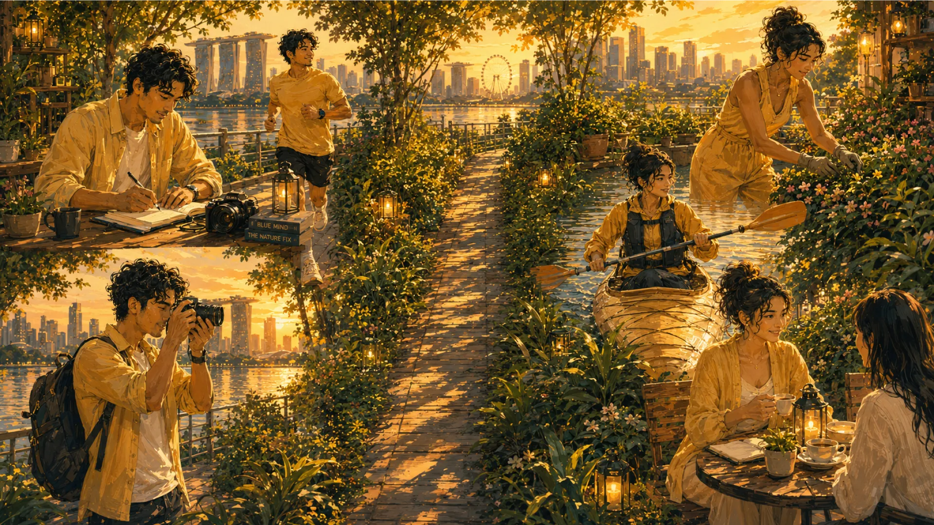 The Current's week in scenes: writing, running, photographing the skyline, kayaking, gardening, and coffee with a friend
