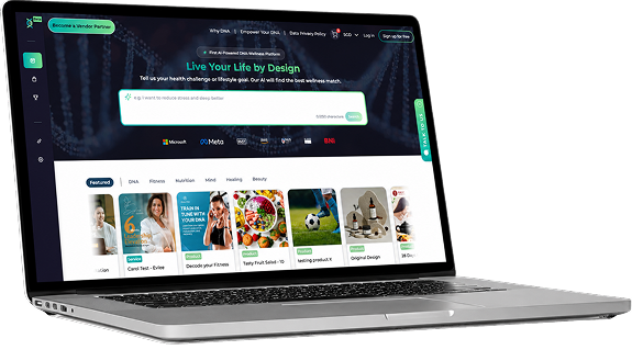 Bio-Plan marketplace on laptop